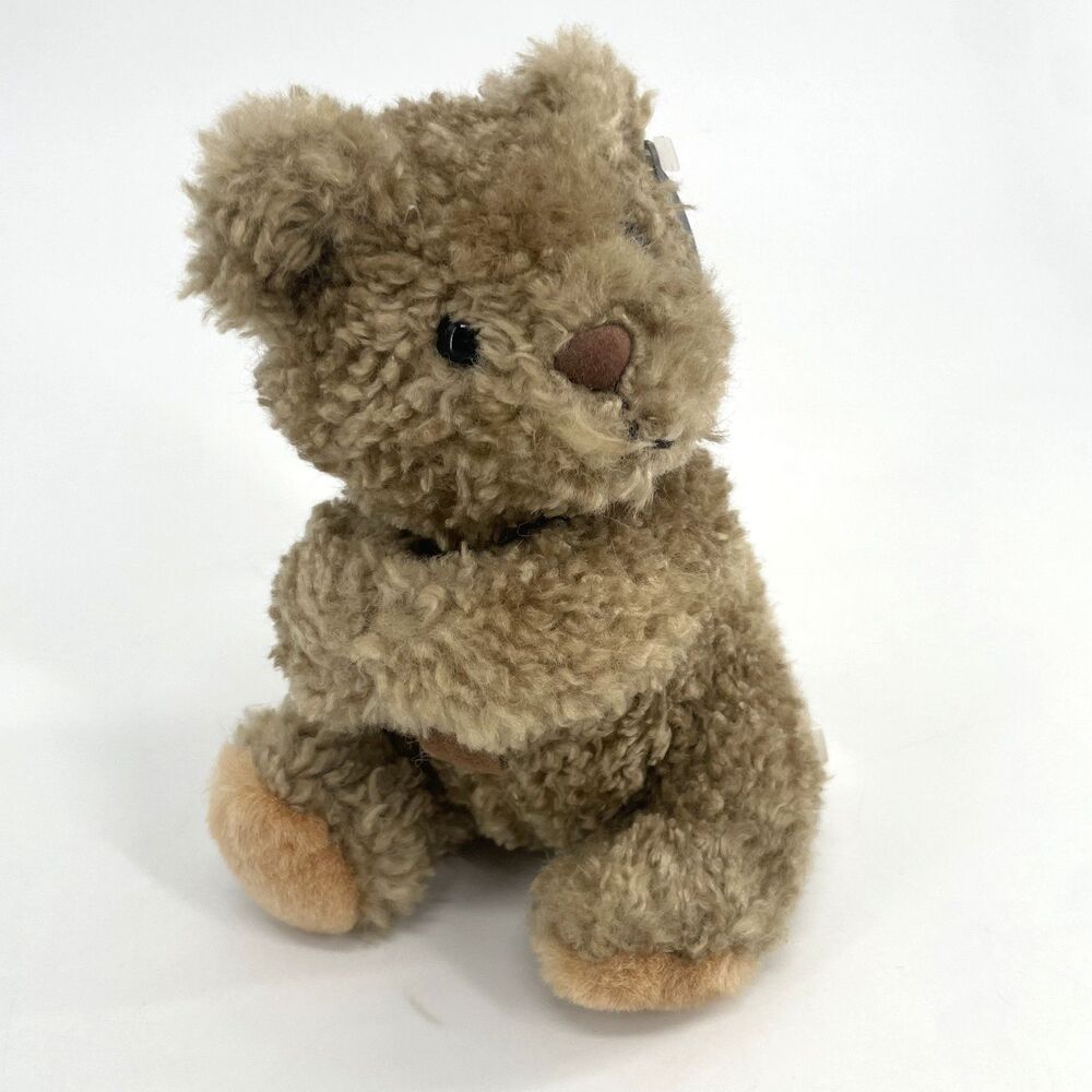 Princess Soft Toys Hugging Bear Plush Brown Scruffy Stuffed TAG 7" *MISSING BABY